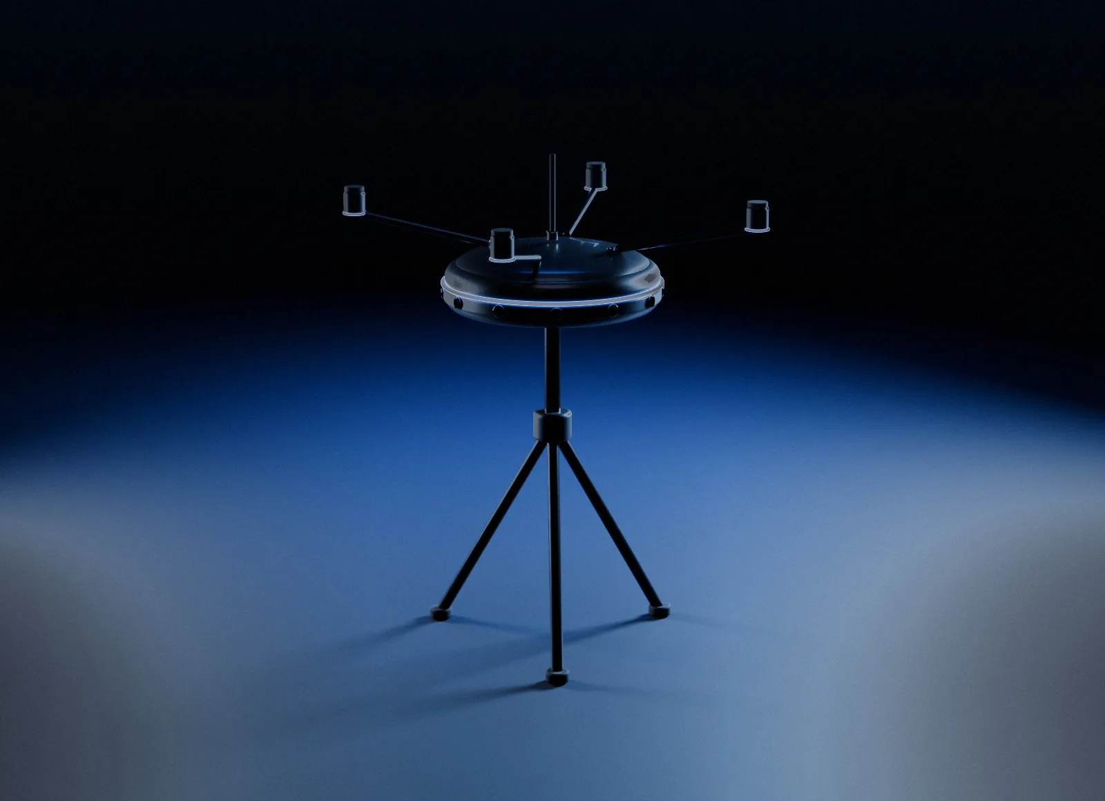 An acoustic sensor array on a tripod